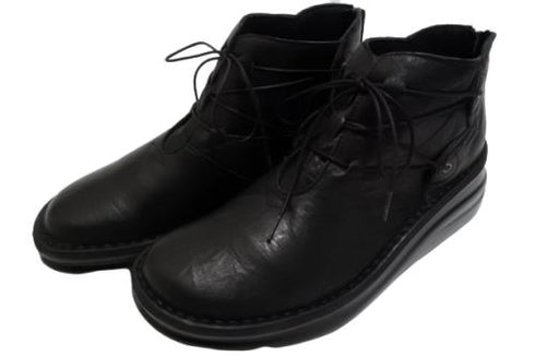 【インコルジェ8308 ブラック】ハイカット靴紐シューズ